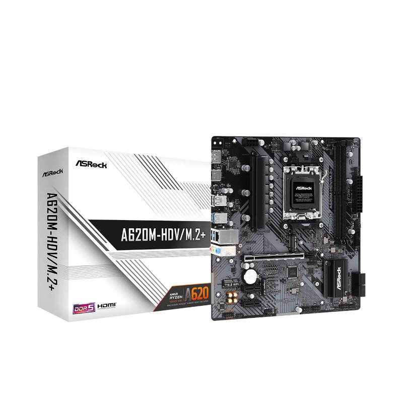 Mbo Asrock A620m Hdv/m.2 Amd5 Hdmi-dp 2xddr5 6usb 4sata3 Pcie1x16-2x1 M.2 Microatx