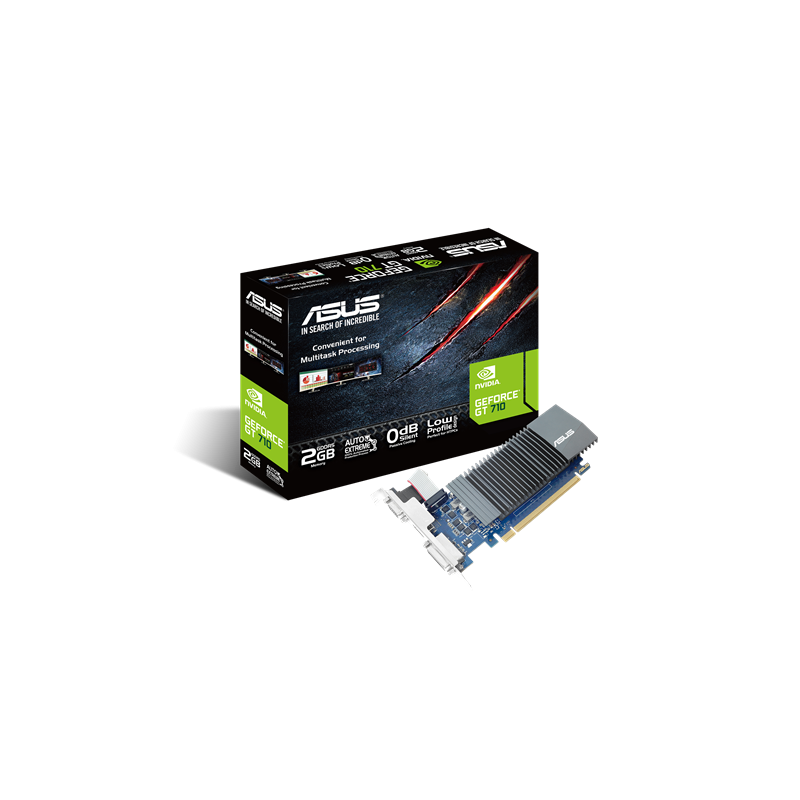 Tarj. Video Asus Gt-710 2gb Ddr3 Sl-2gb3-brk-evo D-sub Hdmi Dvi-d Pci Express 2.0