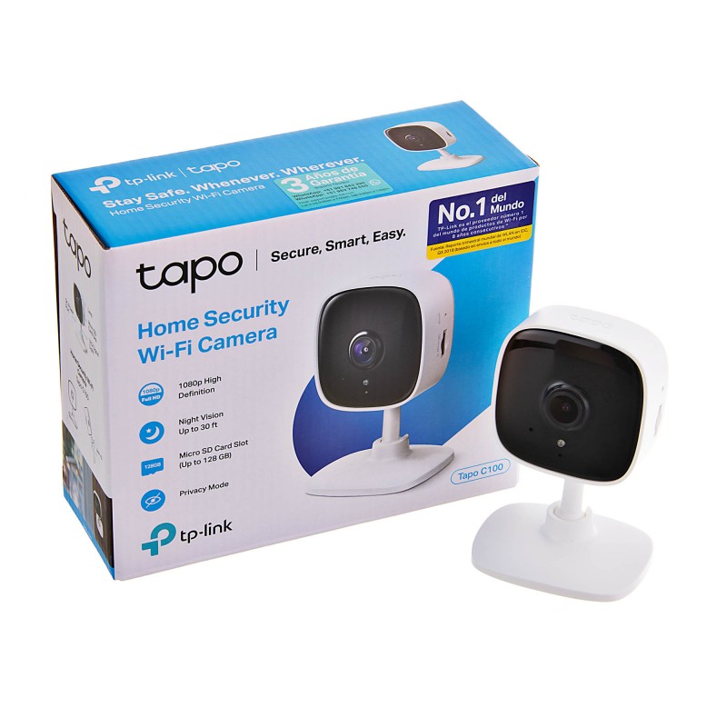 Cámara Wi-fi Fija De Seguridad Para Casa 1080p Full Hd Tapo C100