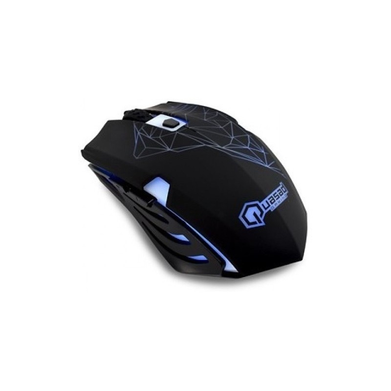 Mouse Quasad Qm-630u Six Button Optical Wired Rubber Coating Top Cover 3 Color Ilumintarion Negro