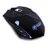 Mouse Quasad Qm-630u Six Button Optical Wired Rubber Coating Top Cover 3 Color Ilumintarion Negro