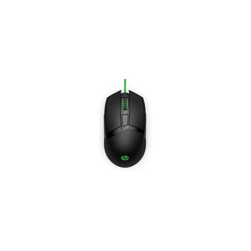 Mouse Hp 300 Pav Gaming Grn With Cable Black