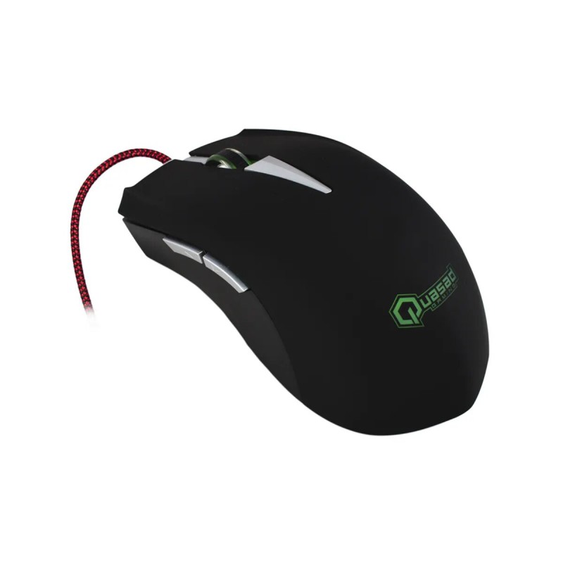 Mouse Gaming Quasad Qm-g18u 6 Button Wired 1.8mts Negro-azul Metalizado