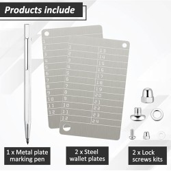 KIT HOTOP METÁLICO (2 PLACAS + BOLÍGRAFO DE MARCADO)