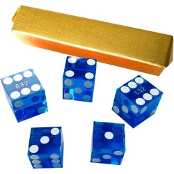 Juego de 5 dados de casino serializados de precisión 19 mm bordes afilados