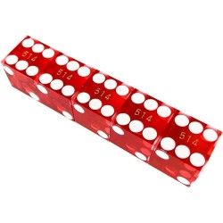Juego de 5 dados de casino serializados de precisión 19 mm bordes afilados