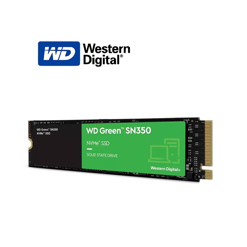 Ssd Wd Sn350 Nvme 1tb Gen3 Pcie Qlc M.2 2280 3200 Mbs Green